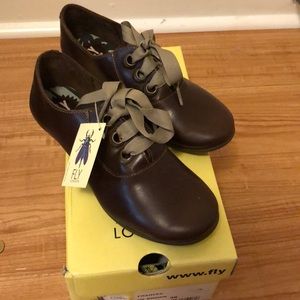 Fly London Frances Lace Up Flats